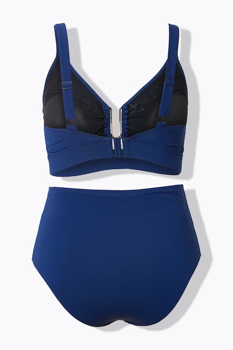 Bikini, Zweiteiler, florale Stickerei, Softcups