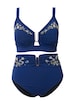 Bikini, Zweiteiler, florale Stickerei, Softcups