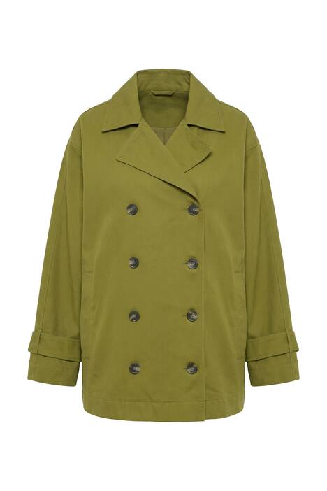 Trenčkot, volný střih, klopový límec, 2 kapsy