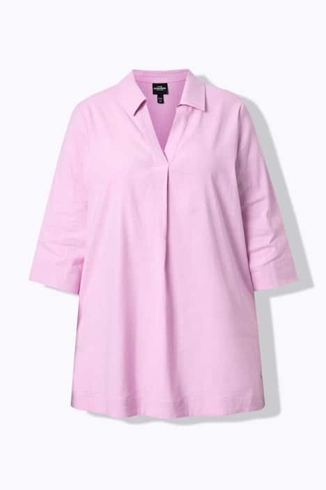 Linen Blend 3/4 Sleeve Tunic