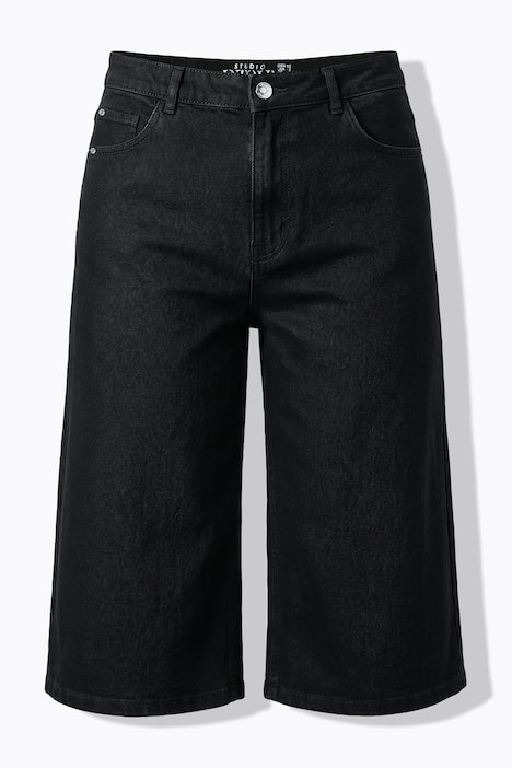 Jorts, Jeans Shorts, wide Flared Legs, 5-Pocket