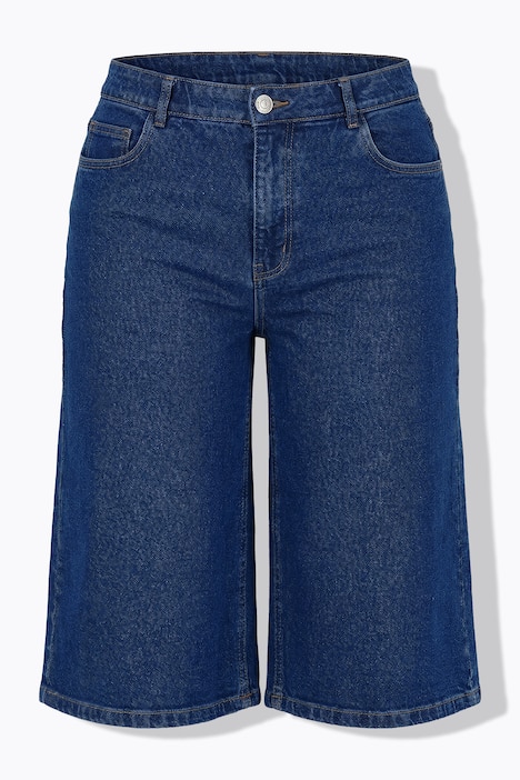 Jorts, jeans shorts, wijde uitlopende pijpen, 5-pocket