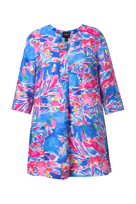 Halenka, áčkový střih, tunikový výstřih, 3/4 rukáv