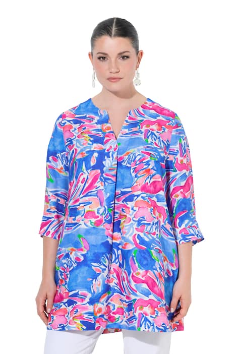 Halenka, áčkový střih, tunikový výstřih, 3/4 rukáv