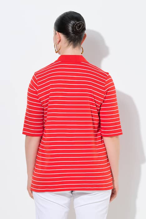 Poloshirt, Ringel, Polokragen, Halbarm, Pima Cotton