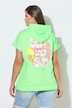Sweat-shirt à capuche, manches courtes