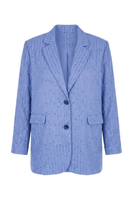 Sako, volný střih, flitrové proužky