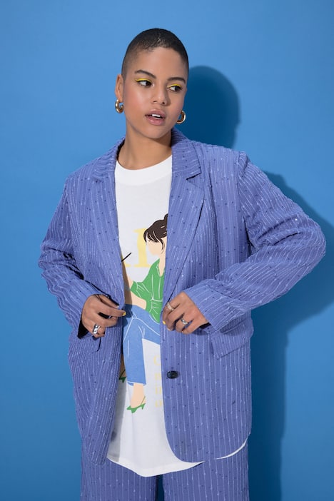 bleiseri, ylisuuri, paljettiraitoja