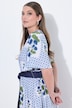 Floral Check Button-Down Short Sleeve Dress