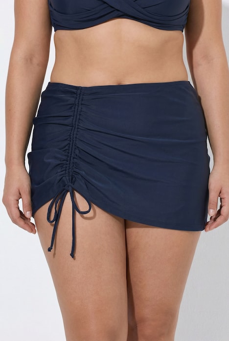 Schwimmrock, Raffung, integrierter Slip