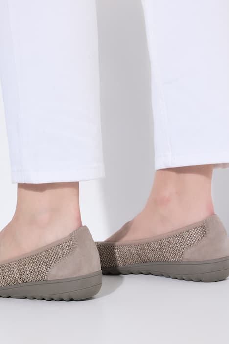 Caprice Ballerinas, geflochten, Lederoptik-Details, Weite G