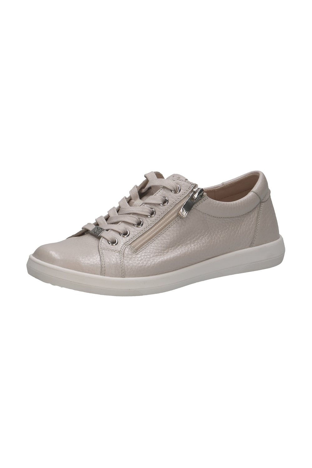 Stora storlekar Sneakers Caprice i hjortskinn, Dam, beige, storlek: 41, Läder/Syntetfibrer, Ulla Popken