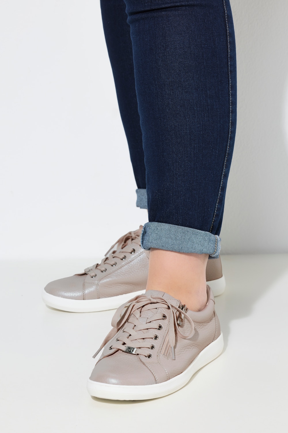 Caprice Hirschleder-Sneaker, Memory Foam, Weite H