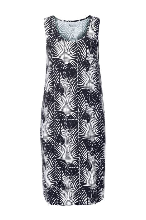 Midi šaty, áčkový střih, kulatý výstřih, bez rukávů, kapsy