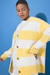 Strickjacke, Oversize Shape, Blockstreifen