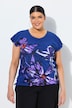 T-Shirt, Blüten, Oversized, Rundhals, Halbarm, Saumband