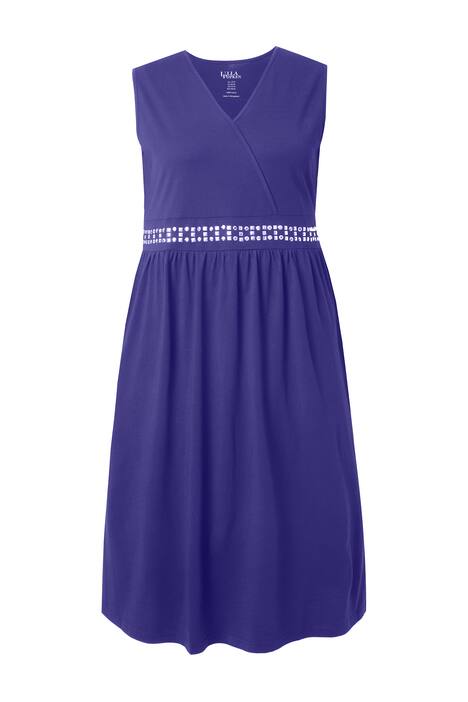 Midi šaty, výšivka, zavinovací vzhled, V výstřih, bez rukávů