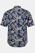 Overhemd, korte mouwen, linnenmix, bloemmotief, opstaande kraag, modern fit, tot 8XL