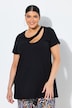 Longshirt, Cut-Out, A-Linie, Rundhals, Halbarm