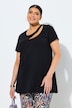 Longshirt, Cut-Out, A-Linie, Rundhals, Halbarm