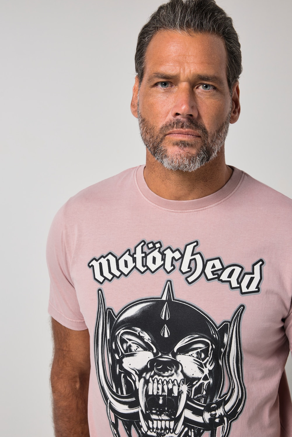 Stora storlekar T-shirt med Motörhead-motiv och kort ärm, Her, rosa, storlek: 7XL, Bomull, JP1880