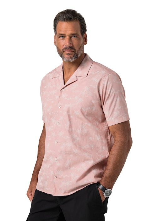 Košile, krátké rukávy, extra lehký materiál, cuba límeček, celoplošný potisk, střih cuba, do velikosti 8XL