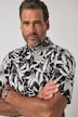 Jersey-Hemd, Halbarm, extraleichter Jersey, Alloverprint, Buttondown-Kragen, Modern Fit, bis 8 XL