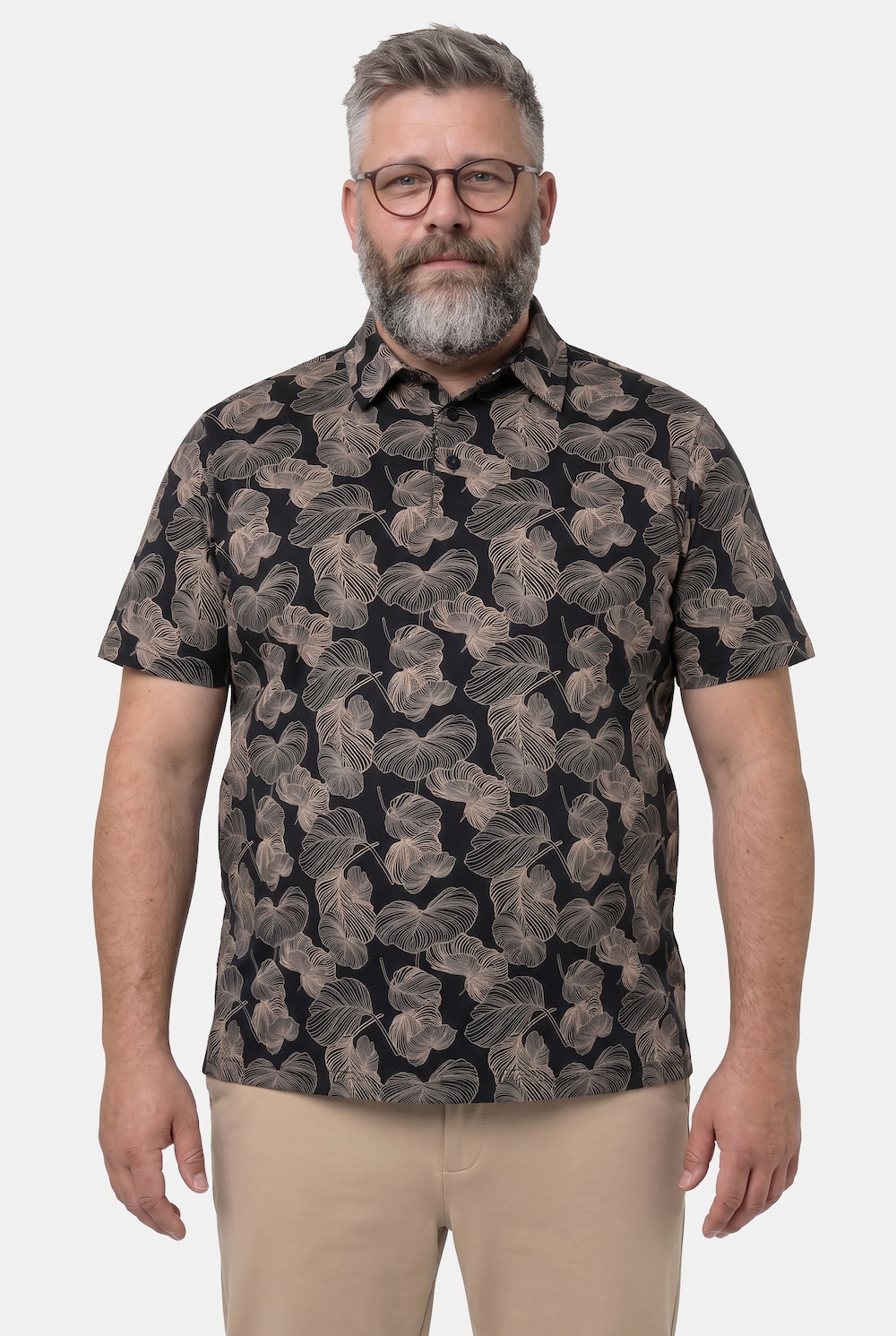 Poloshirt, Halbarm, Jersey, Alloverprint, bis 8 XL