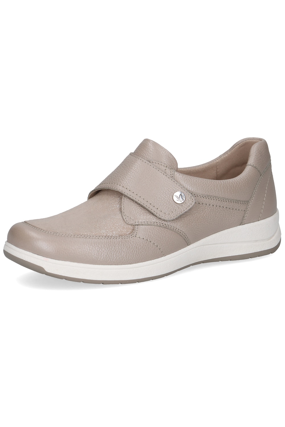 Stora storlekar Caprice Slip-ons i skinn, Dam, beige, storlek: 39, Syntetfibrer/Läder/Annat, Ulla Popken