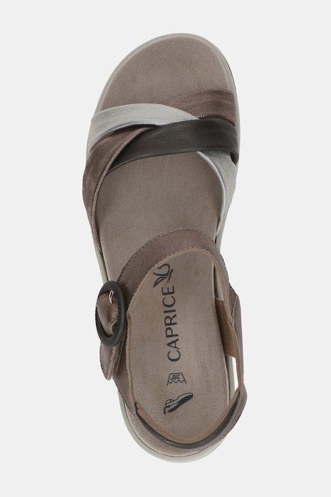 Caprice leather sandals, removable footbed, width H