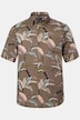 Hemd, Halbarm, Viskose, Alloverdruck, Buttondown-Kragen, Modern Fit, bis 8 XL