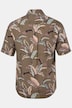 Hemd, Halbarm, Viskose, Alloverdruck, Buttondown-Kragen, Modern Fit, bis 8 XL