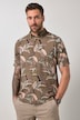 Hemd, Halbarm, Viskose, Alloverdruck, Buttondown-Kragen, Modern Fit, bis 8 XL