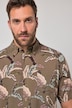 Hemd, Halbarm, Viskose, Alloverdruck, Buttondown-Kragen, Modern Fit, bis 8 XL