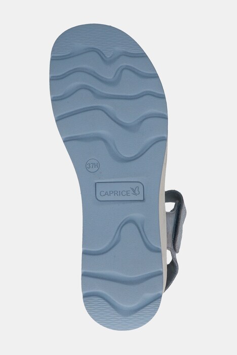 Skórzane sandały Caprice, rzep, wymienna wkładka, tęgość H
