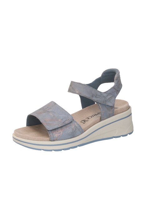 Kožené sandálky Caprice, suchý zip, vyměnitelná stélka, šířka H