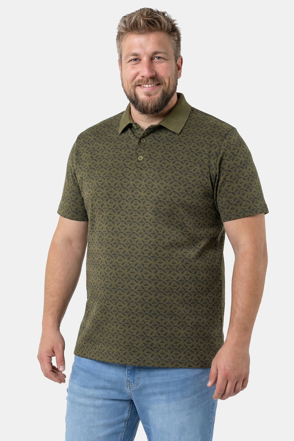 Poloshirt, korte mouw, jersey, all-over print, tot 8XL