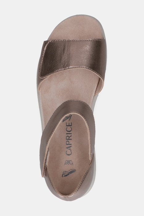 Caprice leren sandalen, uitwisselbaar voetbed met klittenband, wijdte G