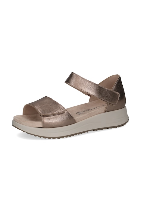 Kožené sandálky Caprice, suchý zip, vyměnitelná stélka, šířka G