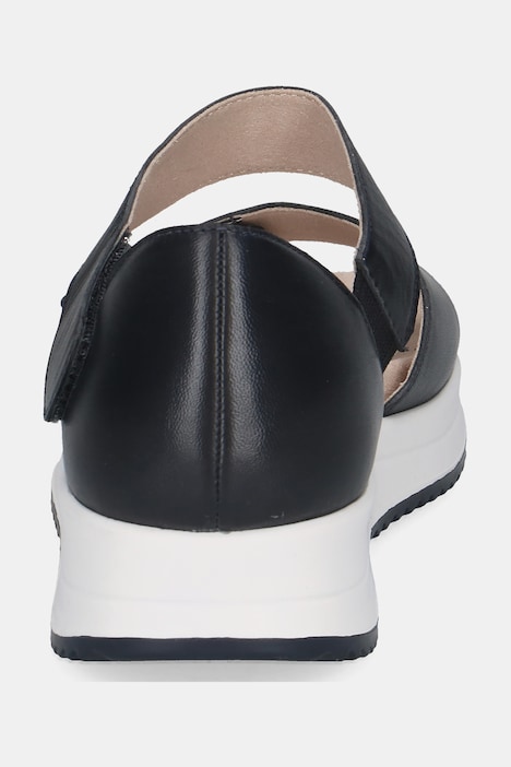 Caprice leren sandalen, uitwisselbaar voetbed met klittenband, wijdte G