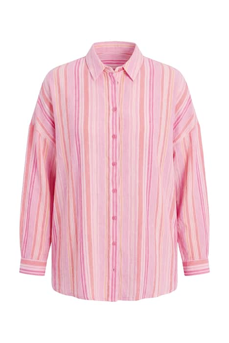 Pruhovaná košile, volný střih, mušelín, dlouhé rukávy