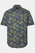 Piqué-Hemd, FLEXNAMIC®, Halbarm, Alloverprint, verdeckter Buttondown-Kragen, Modern Fit, bis 8 XL