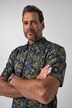 Piqué-Hemd, FLEXNAMIC®, Halbarm, Alloverprint, verdeckter Buttondown-Kragen, Modern Fit, bis 8 XL