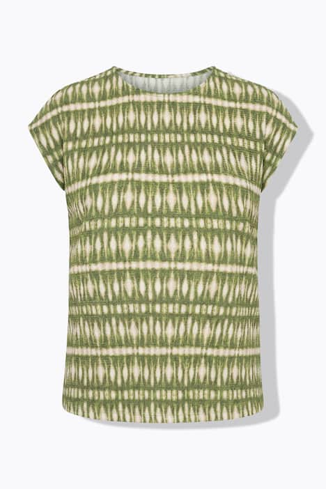 Top, oversized, Struktur und Print, ärmellos