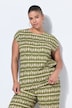 Top, oversized, Struktur und Print, ärmellos