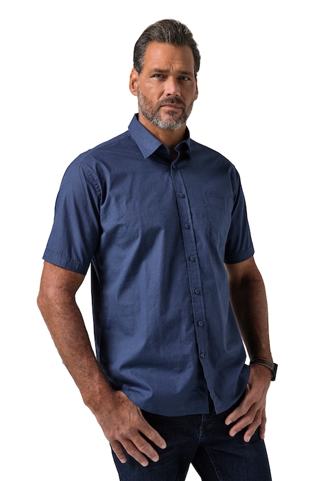 Košile, krátké rukávy, límec typu Kent, moderní střih, do velikosti 8XL