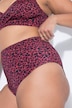 Slip a vita alta del bikini con design leopardato colorato ed effetto modellante
