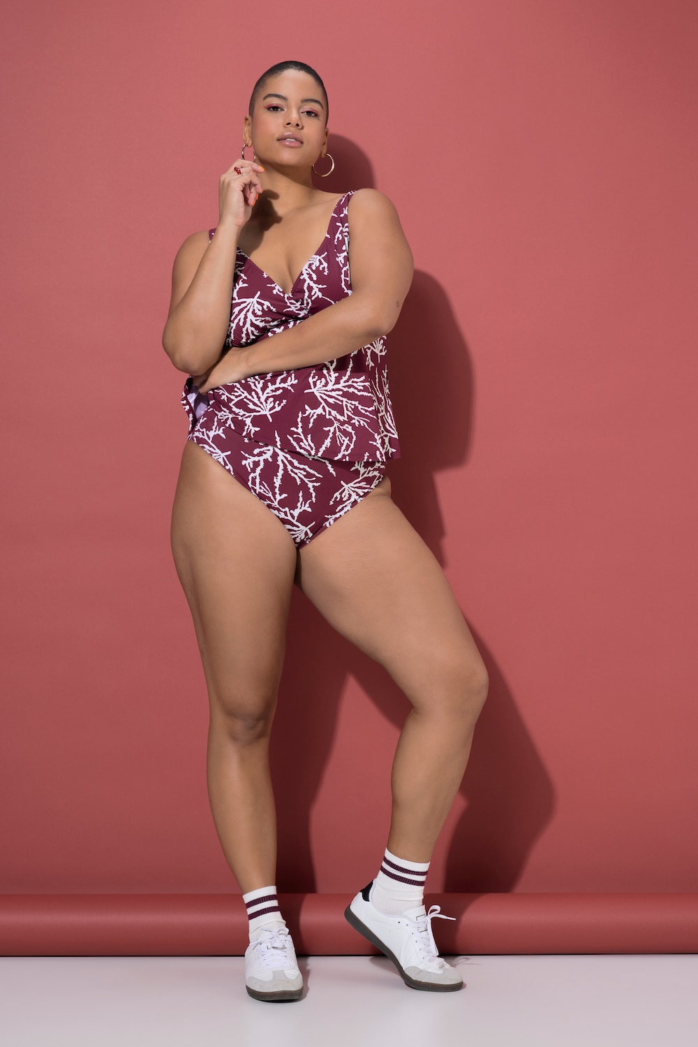 Bikinibroekje, hoge taille, all-over print