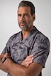 Camisa, manga corta, extraligera, cuello cubano, estampado completo, corte boxy, hasta 8XL