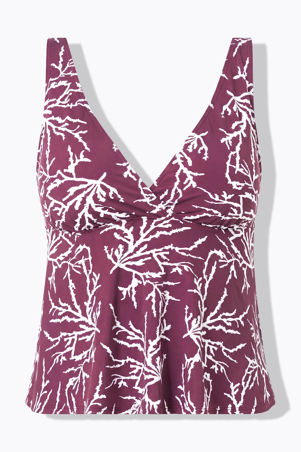Stora storlekar Tankinitopp, Dam, brun, storlek: 46, Polyester/Syntetfibrer/Elastan, Studio Untold